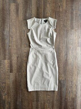 J Crew Wool Resume Sheath Dress in Heather Dusk Grey - Size 00 (Fits like 0)